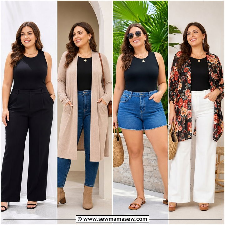 20 Plus Size Tummy Control Top Outfit Ideas for Confident Style