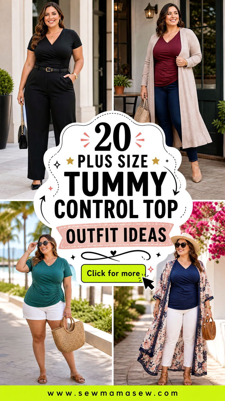 20 Plus Size Tummy Control Top Outfit Ideas for Confident Style - 20 Plus Size Tummy Control Top Outfit Ideas for Confident Style