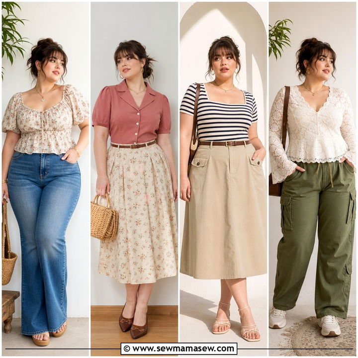 20 Plus Size Vintage Top Outfit Ideas for Retro-Chic Looks