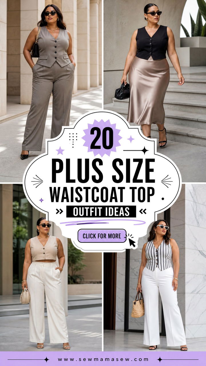 20 Plus Size Waistcoat Top Outfit Ideas for Modern Layered Style - 20 Plus Size Waistcoat Top Outfit Ideas for Modern Layered Style