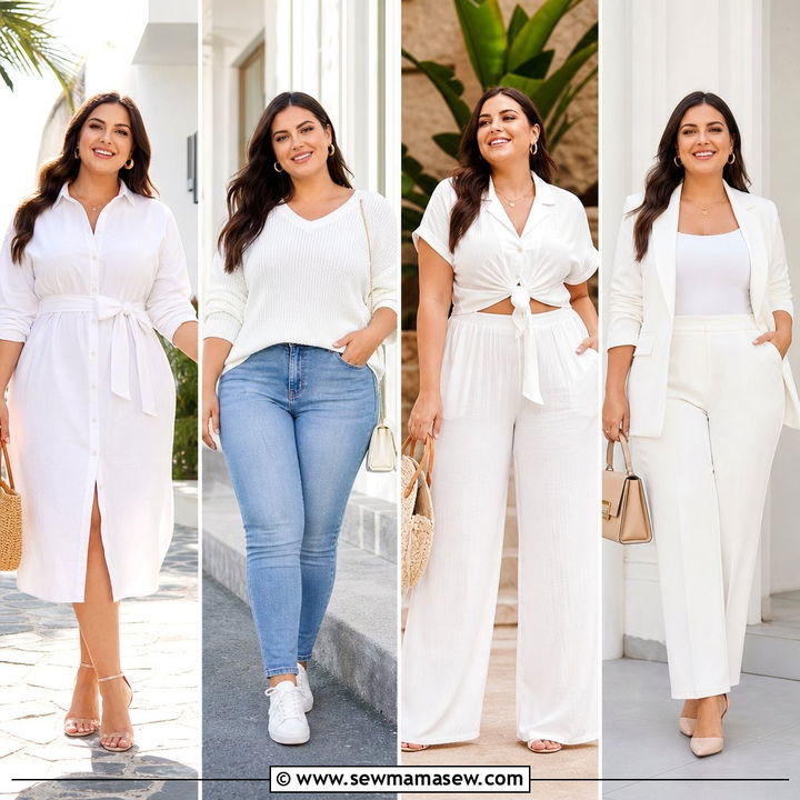 20 Plus Size White Outfit Ideas for Fresh Monochrome Style