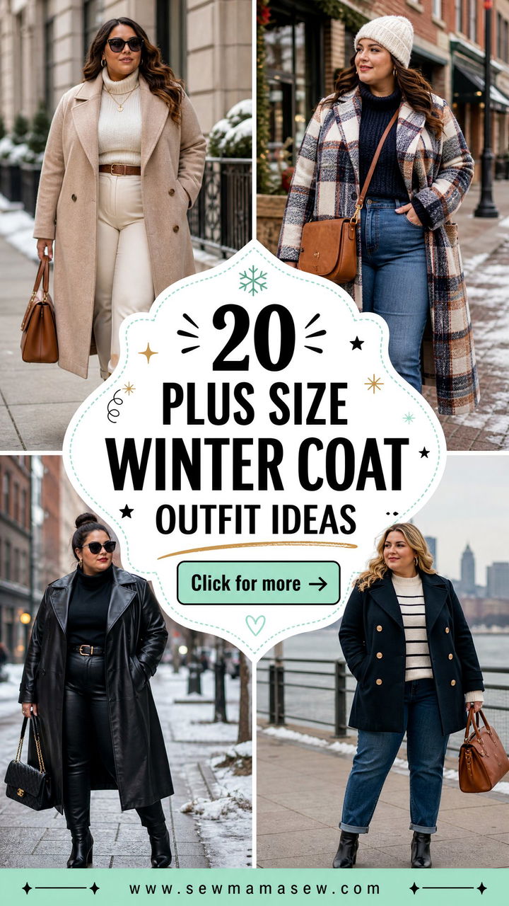 20 Plus Size Winter Coat Outfit Ideas for Warm Polished Style - 20 Plus Size Winter Coat Outfit Ideas for Warm, Polished Style