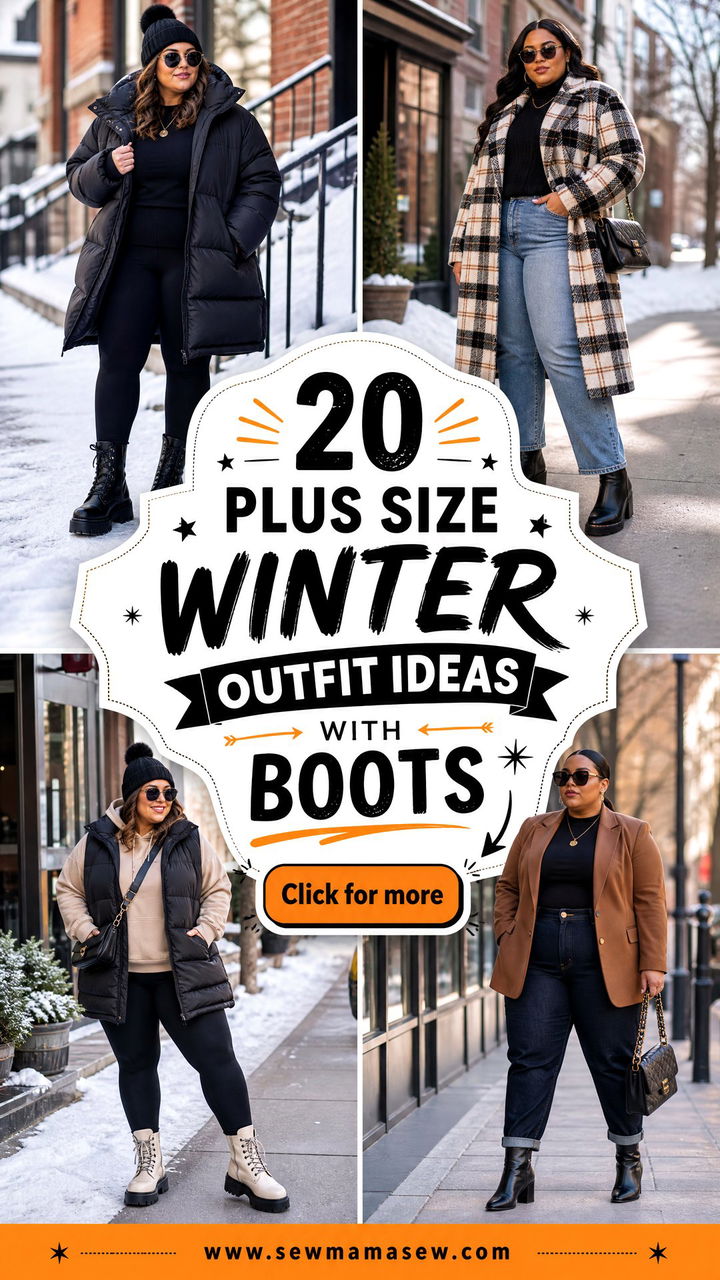 20 Plus Size Winter Outfit Ideas With Boots for Chic Cold Days - 20 Plus Size Winter Outfit Ideas With Boots for Chic Cold Days