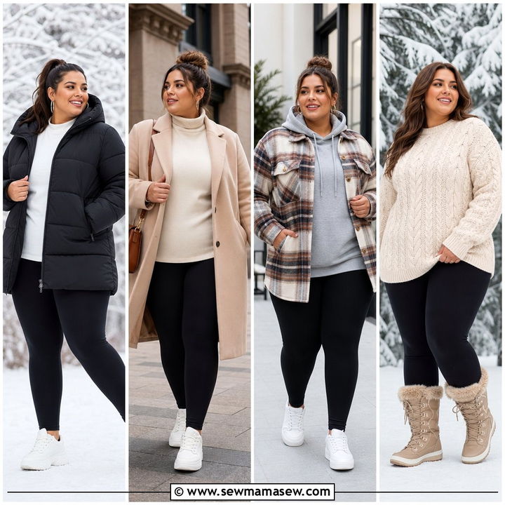 20 Plus Size Winter Outfit Ideas With Leggings for Cozy Days