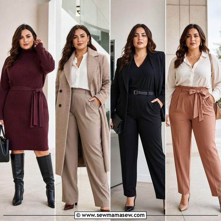 20 Plus Size Winter Outfit Ideas for Work: Chic Office Style