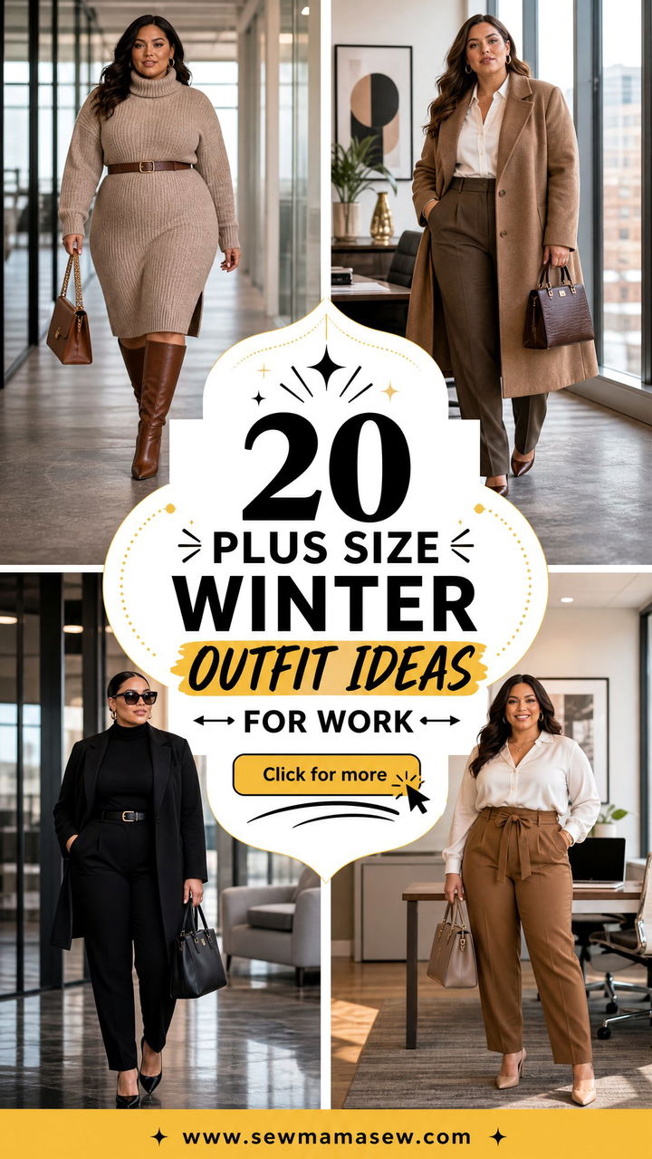 20 Plus Size Winter Outfit Ideas for Work Chic Office Style - 20 Plus Size Winter Outfit Ideas for Work: Chic Office Style