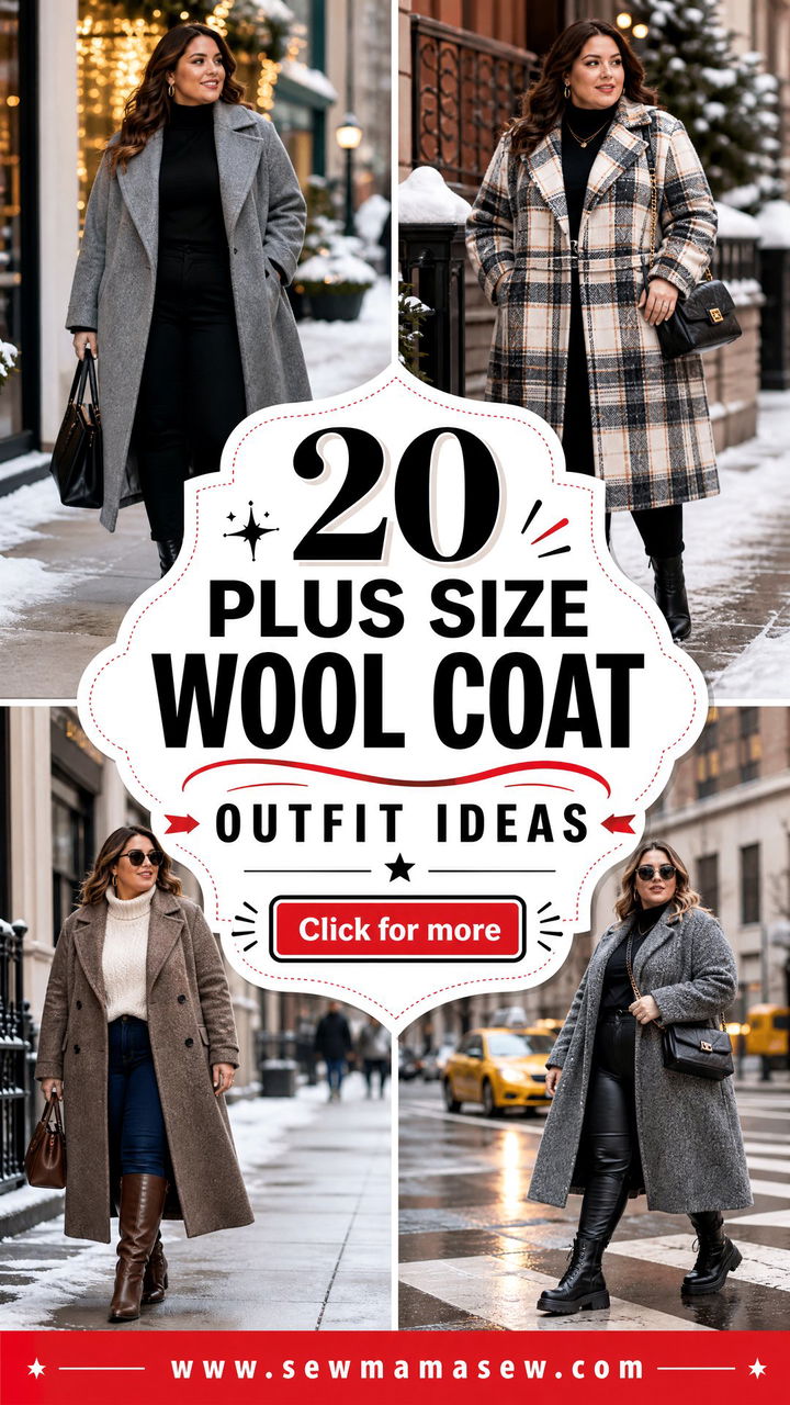 20 Plus Size Wool Coat Outfit Ideas for Cozy Winter Style - 20 Plus Size Wool Coat Outfit Ideas for Cozy Winter Style
