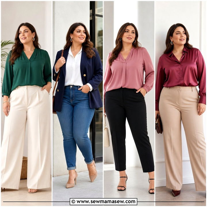 20 Plus Size Work Blouse Outfit Ideas for Polished Office Style