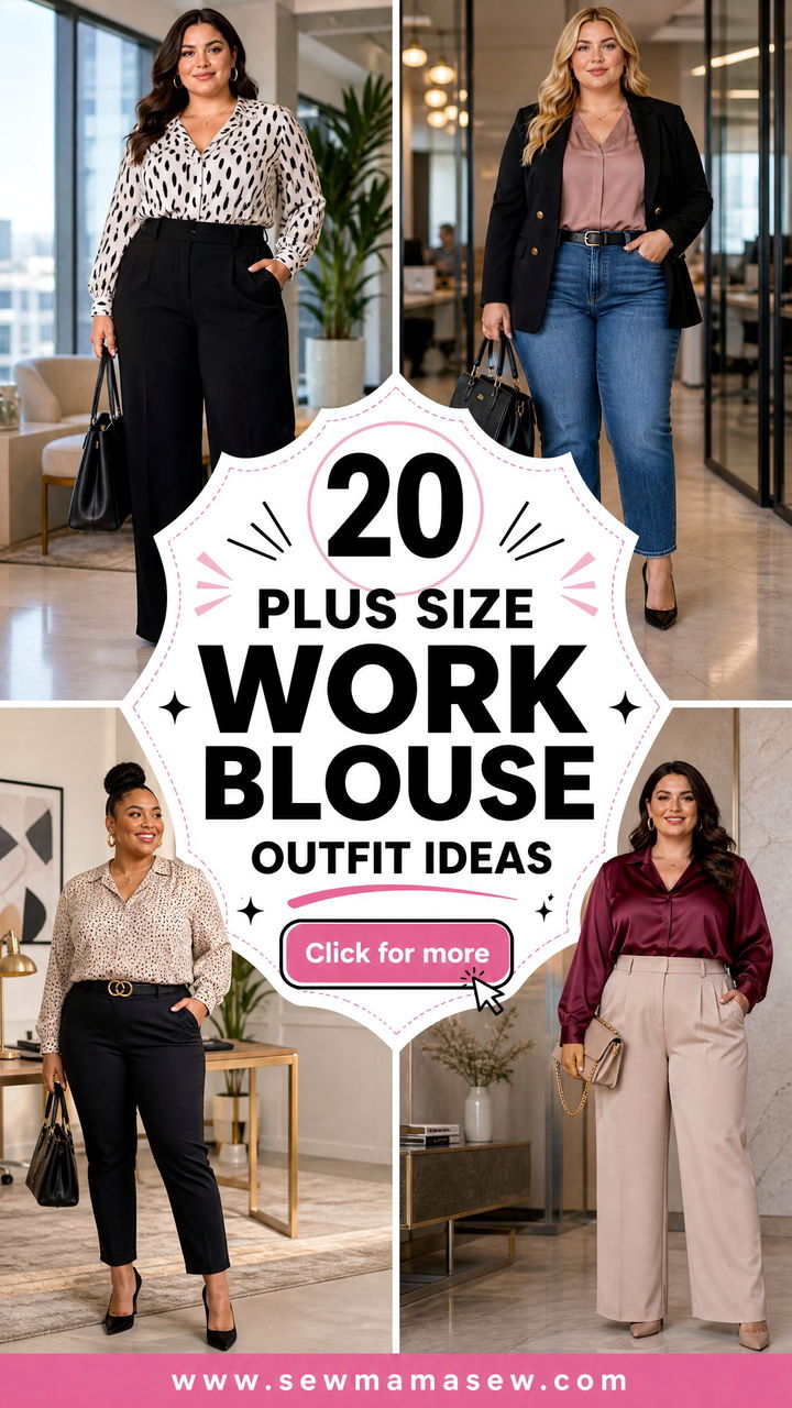 20 Plus Size Work Blouse Outfit Ideas for Polished Office Style - 20 Plus Size Work Blouse Outfit Ideas for Polished Office Style