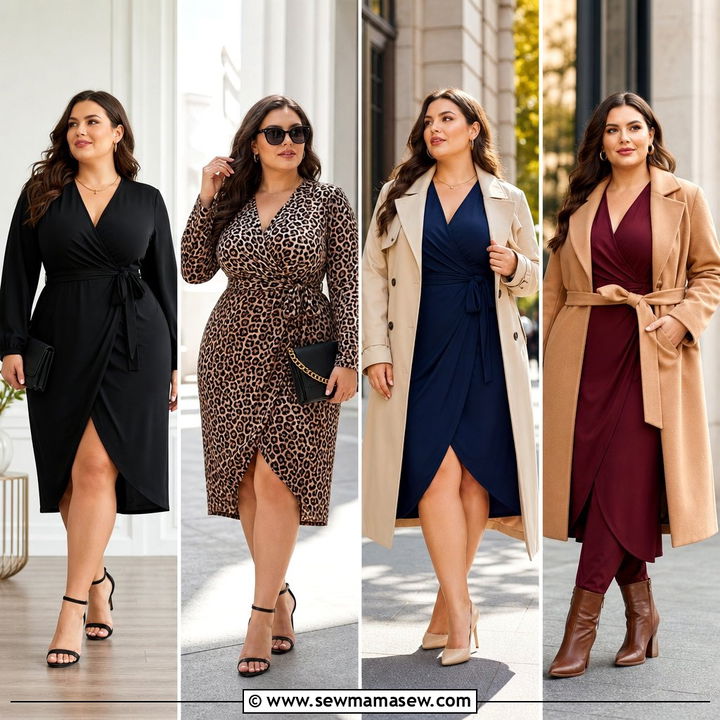 20 Plus Size Wrap Dress Outfit Ideas for Effortless Style