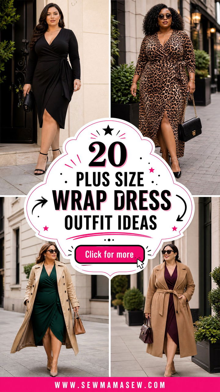 20 Plus Size Wrap Dress Outfit Ideas for Effortless Style - 20 Plus Size Wrap Dress Outfit Ideas for Effortless Style