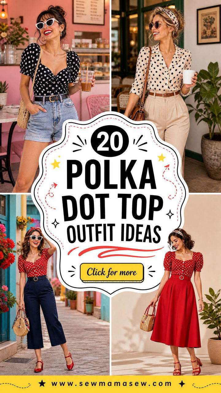 20 Polka Dot Top Outfit Ideas for Playful Retro-Chic Style - 20 Polka Dot Top Outfit Ideas for Playful Retro-Chic Style