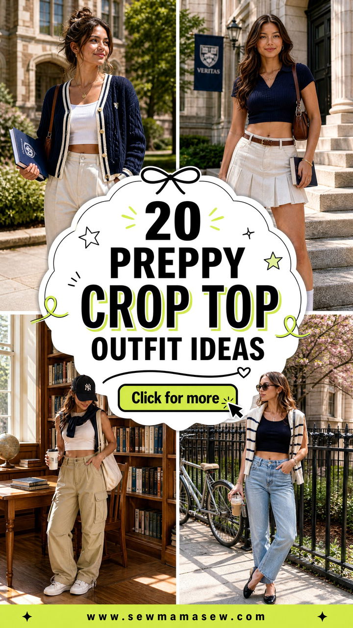 20 Preppy Crop Top Outfit Ideas for Fresh Chic Campus Style - 20 Preppy Crop Top Outfit Ideas for Fresh, Chic Campus Style