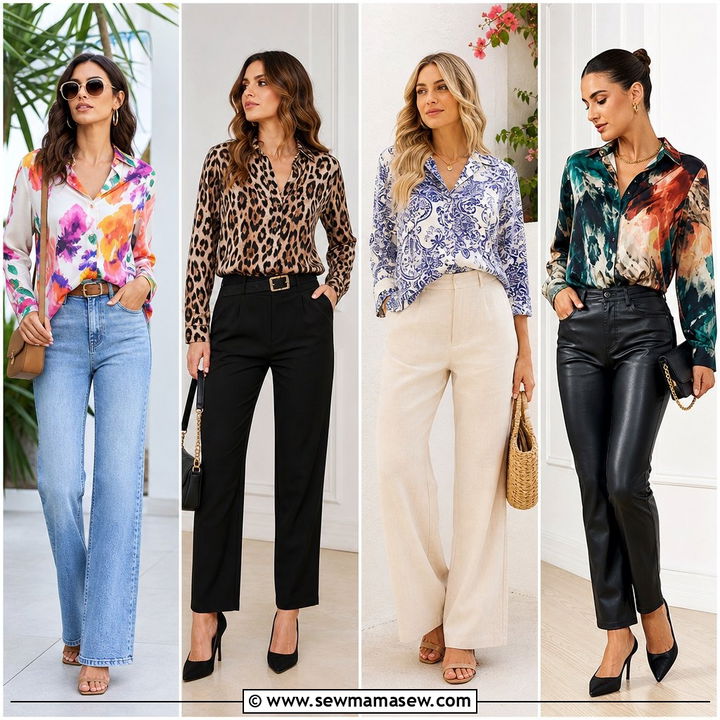 20 Printed Blouse Outfit Ideas for Fresh Statement Style