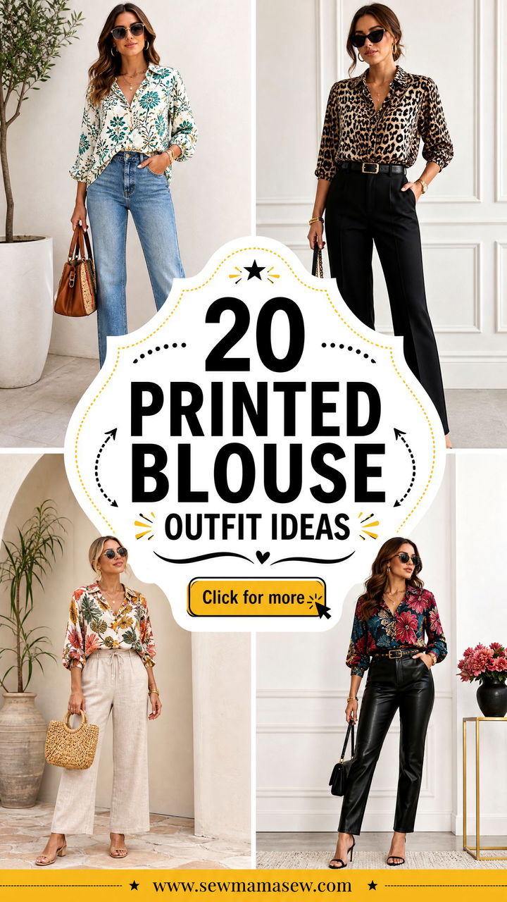 20 Printed Blouse Outfit Ideas for Fresh Statement Style - 20 Printed Blouse Outfit Ideas for Fresh Statement Style