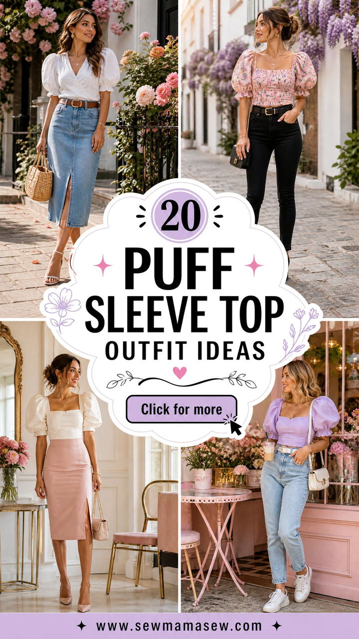20 Puff Sleeve Top Outfit Ideas for Dreamy Spring Style - 20 Puff Sleeve Top Outfit Ideas for Dreamy Spring Style
