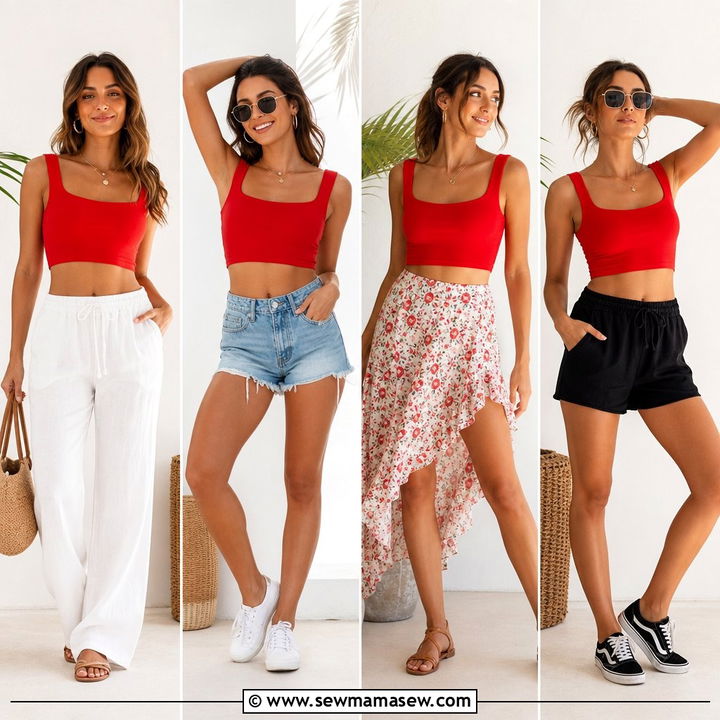 20 Red Crop Top Outfit Ideas for Bold, Chic Date-Night Style