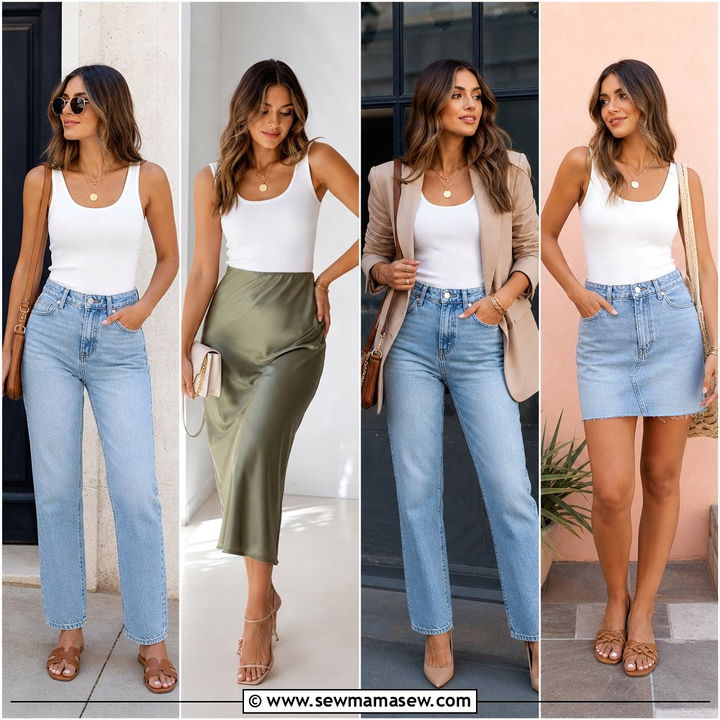 20 Ribbed Tank Top Outfit Ideas for Easy Summer Styling
