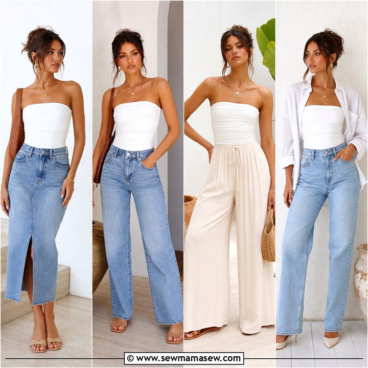 20 Ruched Tube Top Outfit Ideas for Bold, Hot Summer Nights