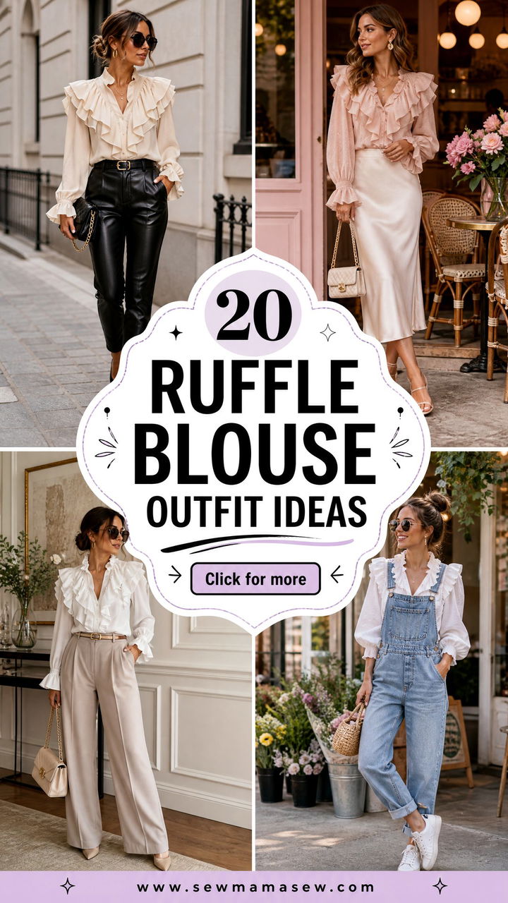 20 Ruffle Blouse Outfit Ideas for Polished Feminine Style - 20 Ruffle Blouse Outfit Ideas for Polished Feminine Style