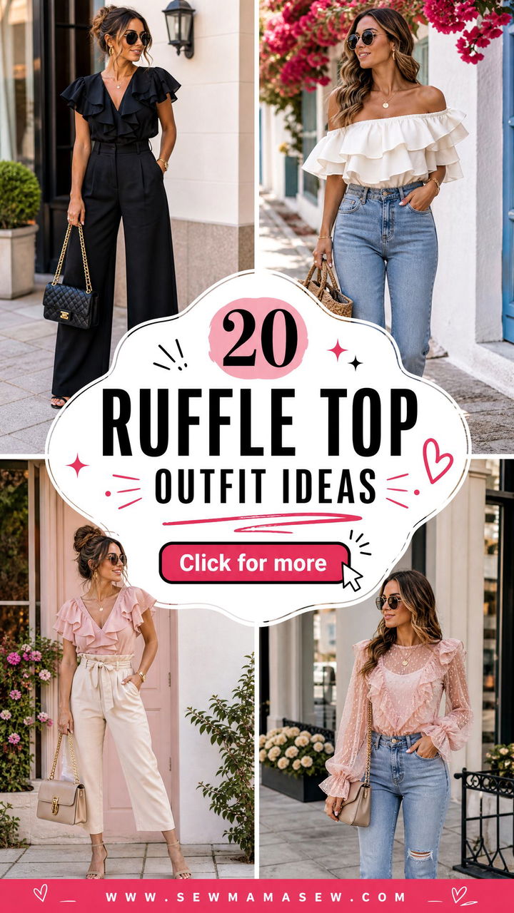20 Ruffle Top Outfit Ideas for Romantic Chic Everyday Style - 20 Ruffle Top Outfit Ideas for Romantic, Chic Everyday Style