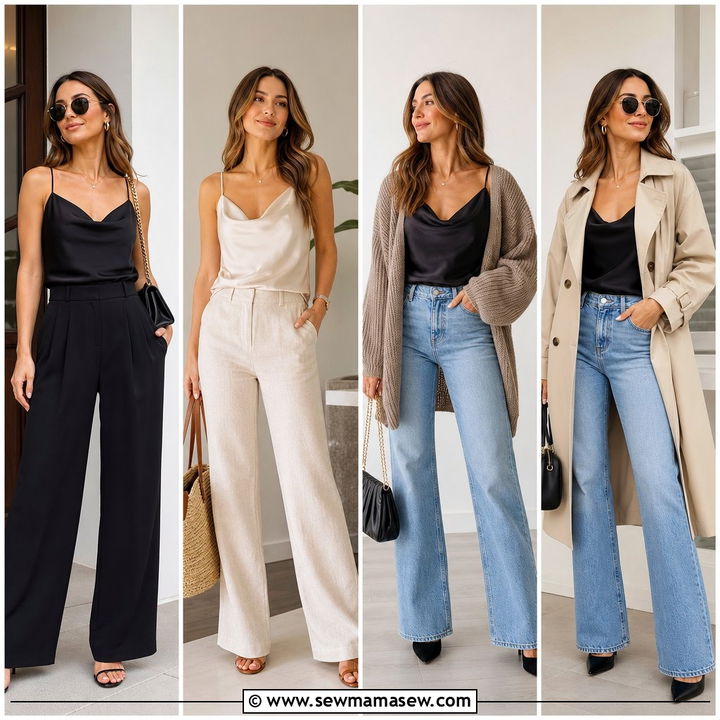 20 Satin Cami Top Outfit Ideas for Effortless Date-Night Style