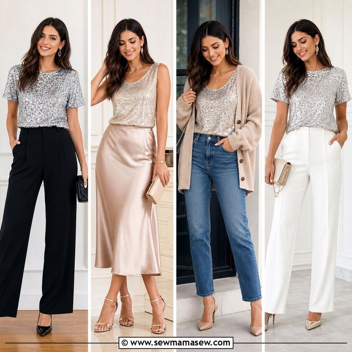 20 Sequin Top Outfit Ideas for Show-Stopping Party Style