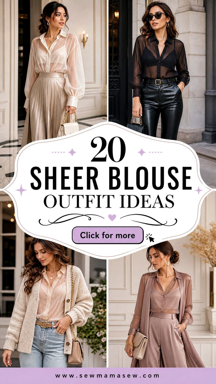20 Sheer Blouse Outfit Ideas for Elegant Layered Looks Now - 20 Sheer Blouse Outfit Ideas for Elegant Layered Looks Now