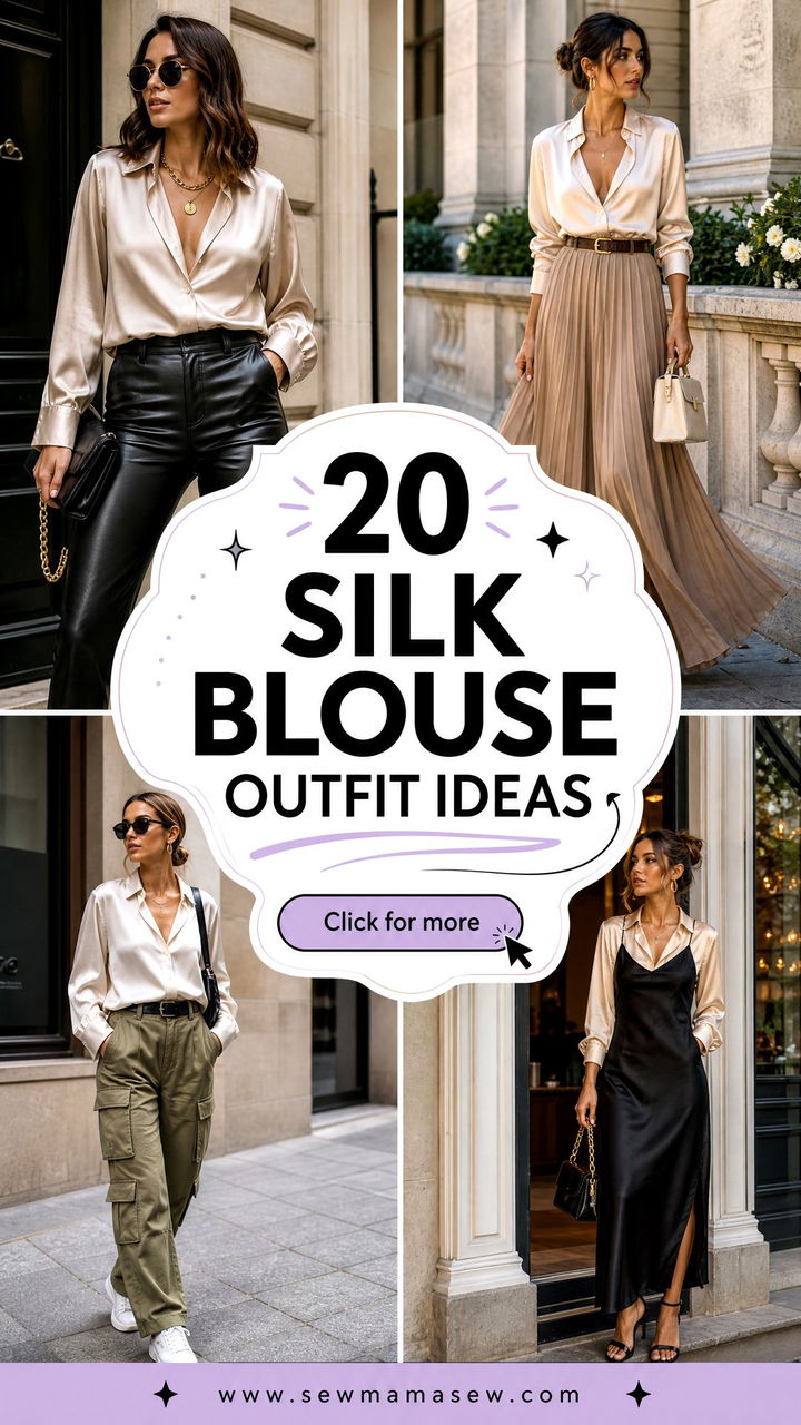 20 Silk Blouse Outfit Ideas for Timeless Day-to-Night Style - 20 Silk Blouse Outfit Ideas for Timeless Day-to-Night Style
