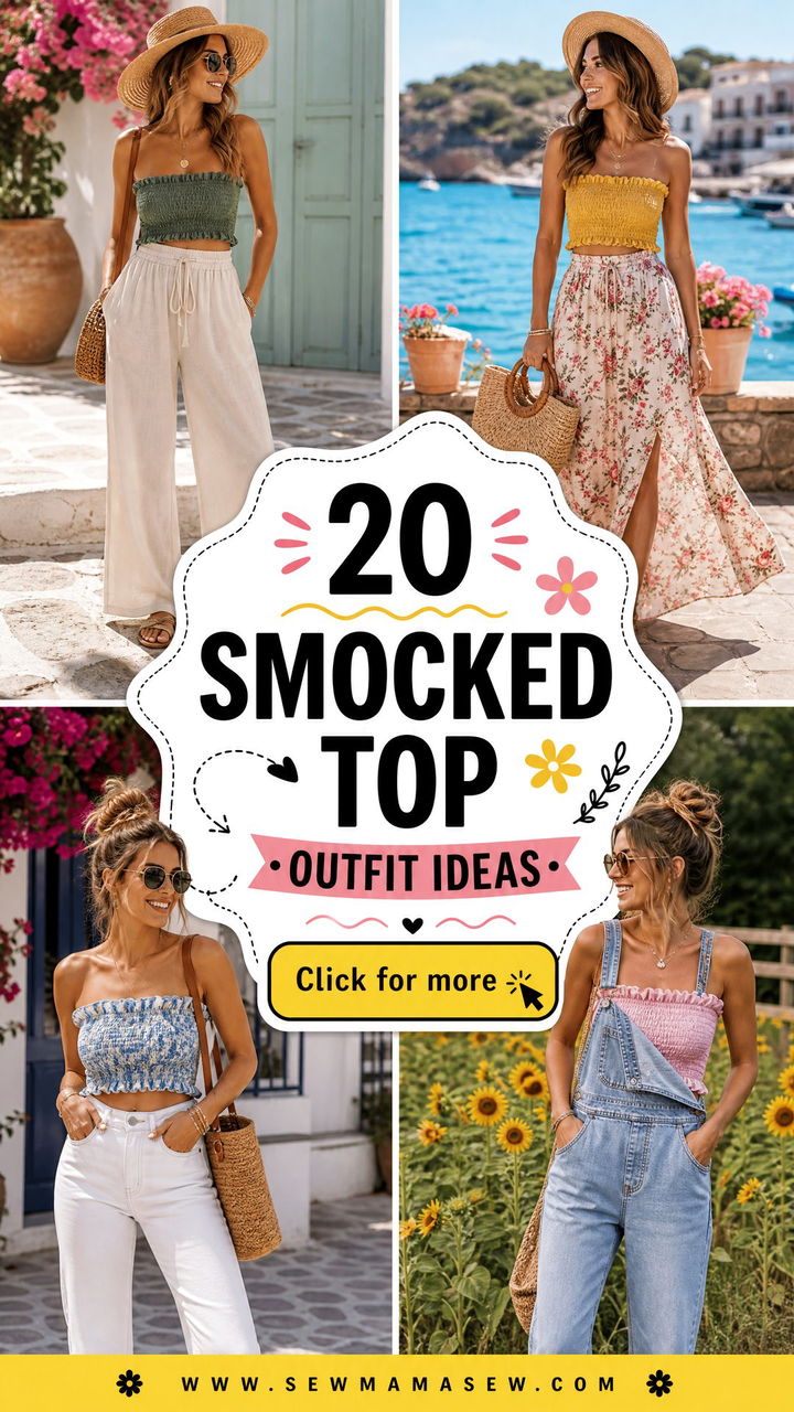20 Smocked Top Outfit Ideas for Effortless Warm-Weather Style - 20 Smocked Top Outfit Ideas for Effortless Warm-Weather Style