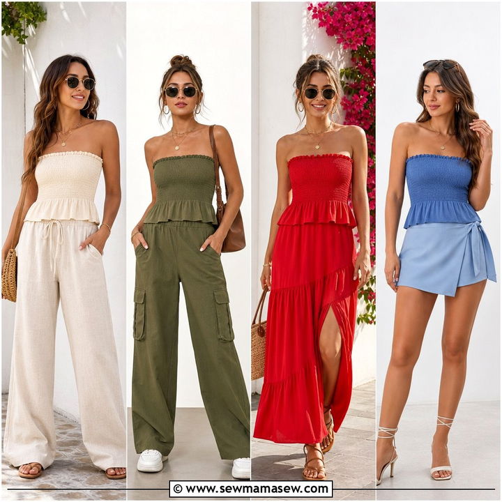 20 Smocked Tube Top Outfit Ideas for Effortless Summer Style