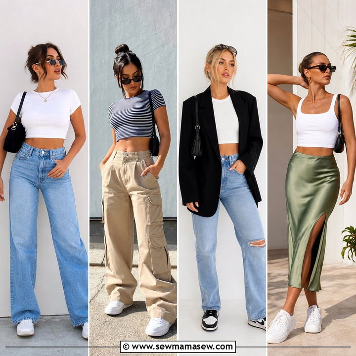 20 Spring Crop Top Outfit Ideas for Fresh Sunny-Day Style