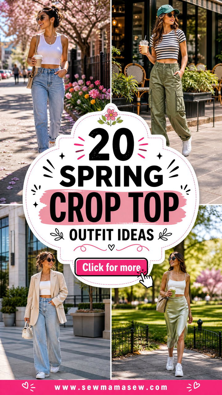 20 Spring Crop Top Outfit Ideas for Fresh Sunny-Day Style - 20 Spring Crop Top Outfit Ideas for Fresh Sunny-Day Style