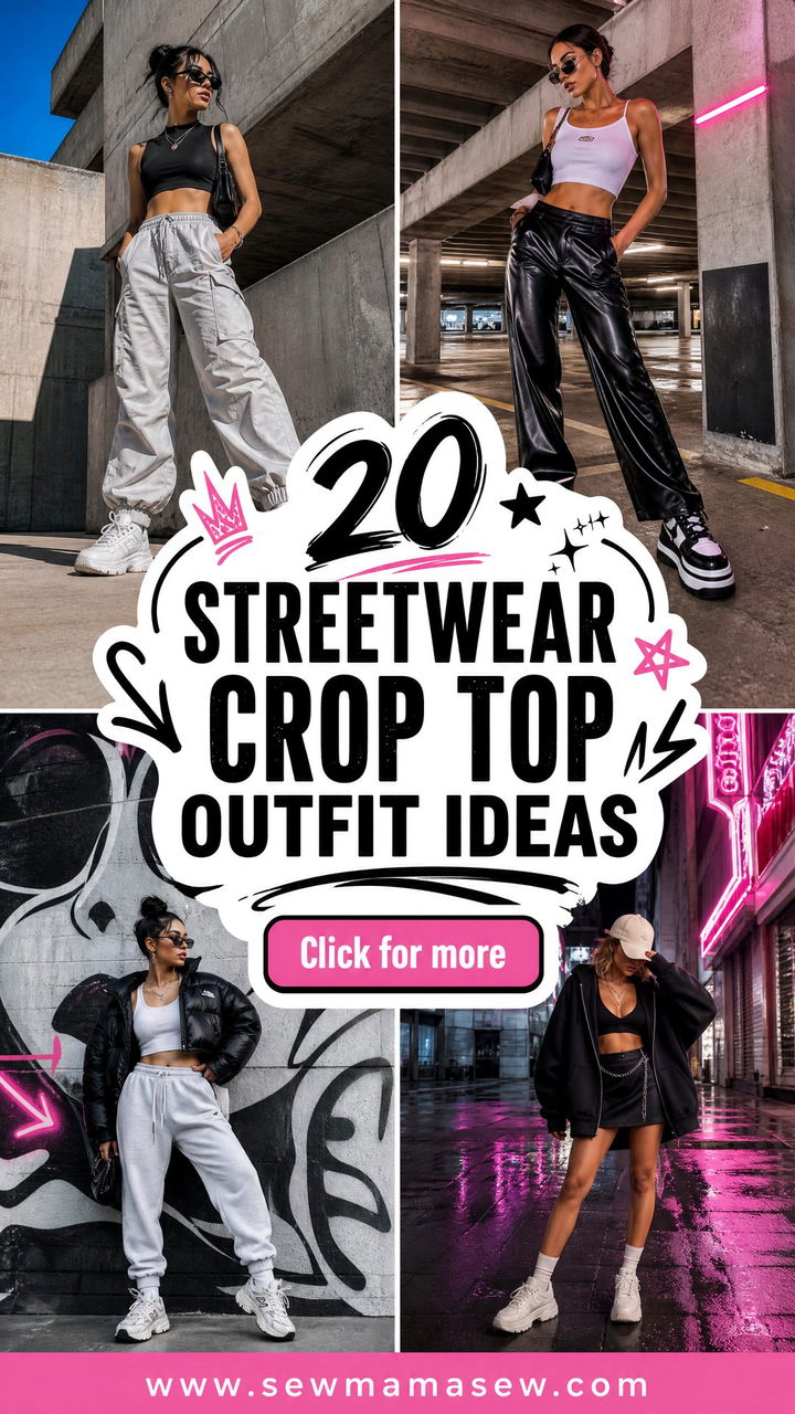 20 Streetwear Crop Top Outfit Ideas for Edgy City Style - 20 Streetwear Crop Top Outfit Ideas for Edgy City Style