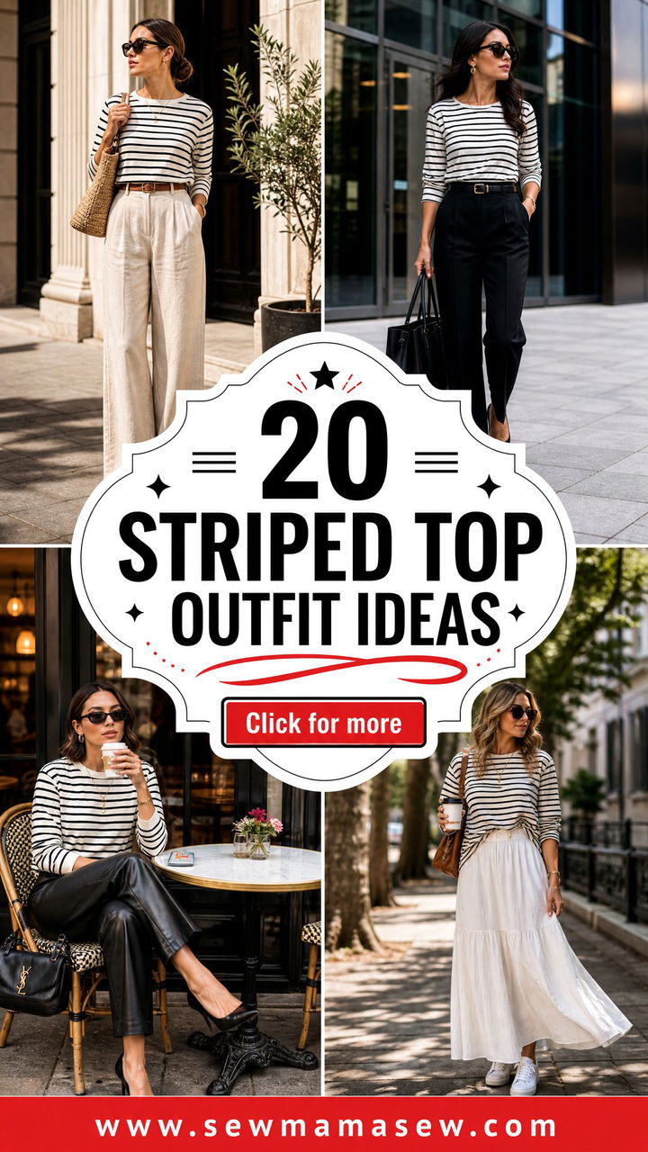 20 Striped Top Outfit Ideas for Fresh Polished Everyday Style - 20 Striped Top Outfit Ideas for Fresh, Polished Everyday Style