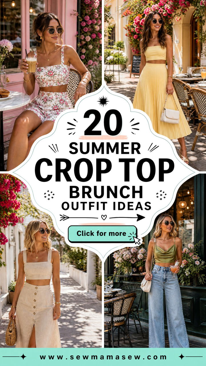 20 Summer Crop Top Brunch Outfit Ideas for Chic Weekends - 20 Summer Crop Top Brunch Outfit Ideas for Chic Weekends