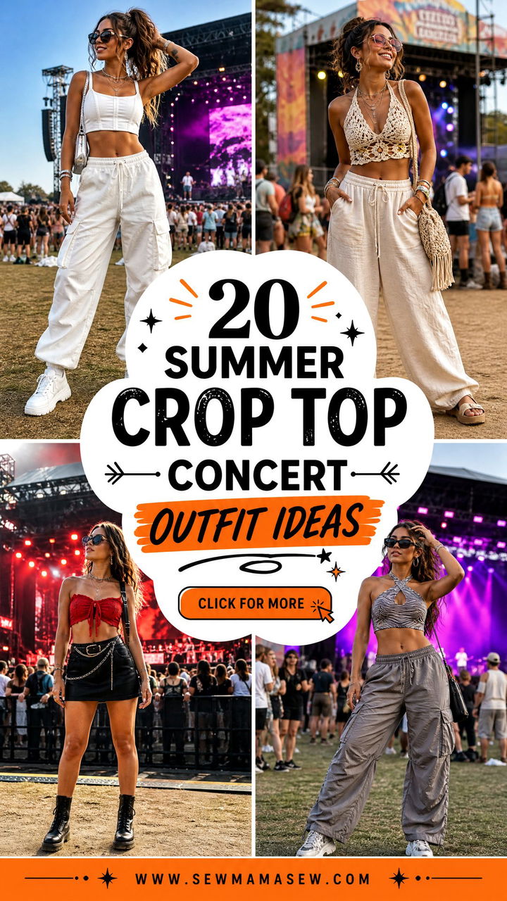 20 Summer Crop Top Concert Outfit Ideas for Festival Season - 20 Summer Crop Top Concert Outfit Ideas for Festival Season