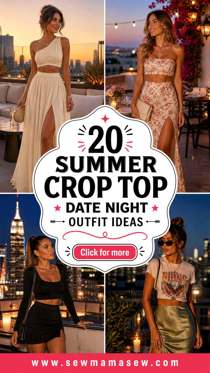 20 Summer Crop Top Date Night Outfit Ideas for a Chic Evening - 20 Summer Crop Top Date Night Outfit Ideas for a Chic Evening