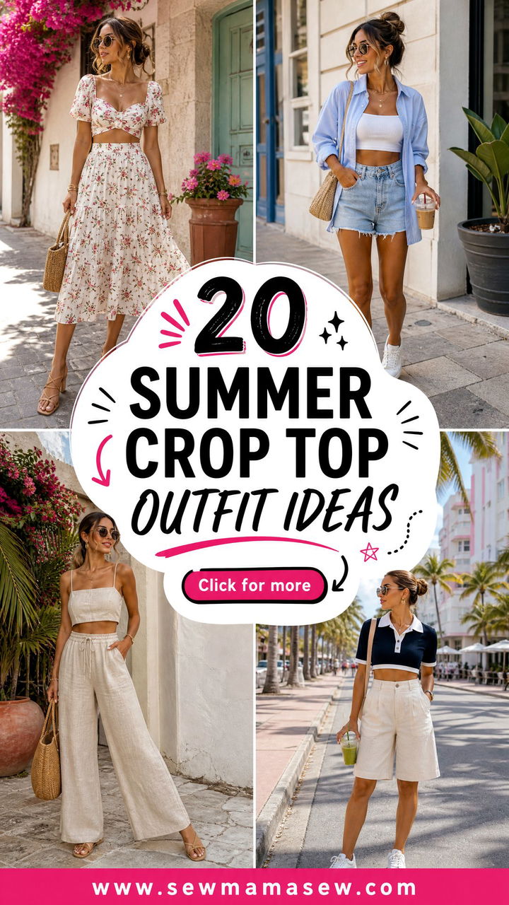 20 Summer Crop Top Outfit Ideas Aesthetic Girls Will Love - 20 Summer Crop Top Outfit Ideas Aesthetic Girls Will Love