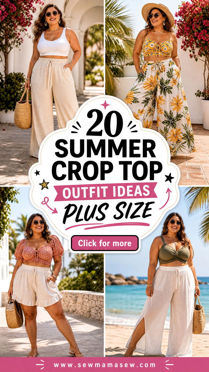 20 Summer Crop Top Outfit Ideas Plus Size for Easy Style - 20 Summer Crop Top Outfit Ideas Plus Size for Easy Style