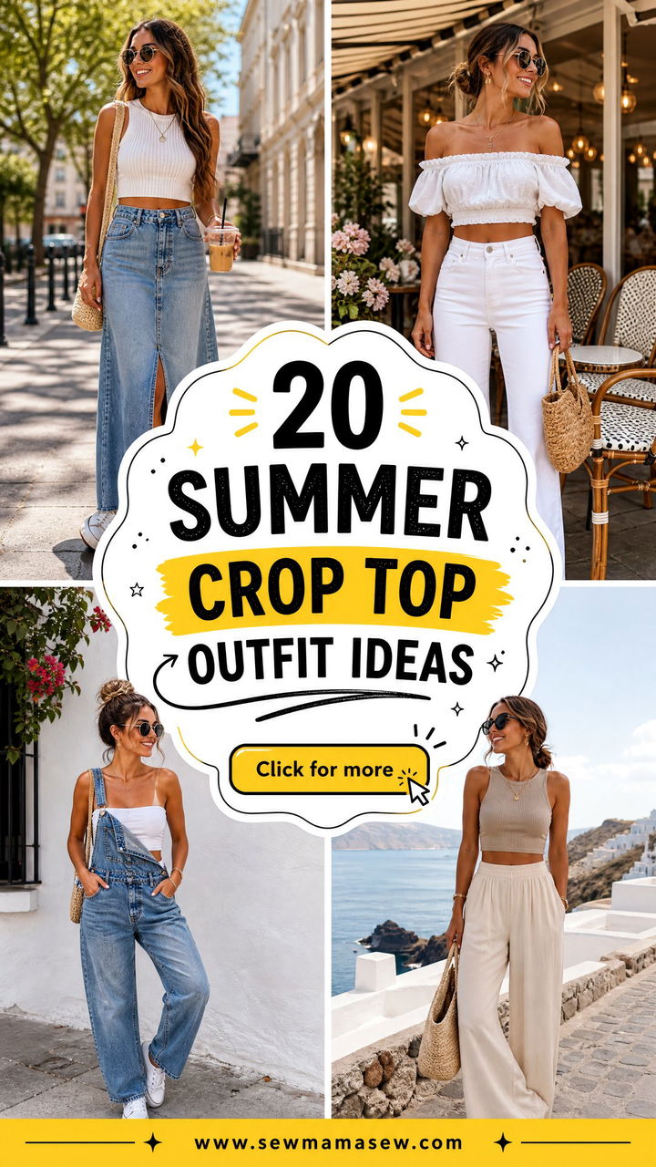 20 Summer Crop Top Outfit Ideas for Effortless Sunny Style - 20 Summer Crop Top Outfit Ideas for Effortless Sunny Style