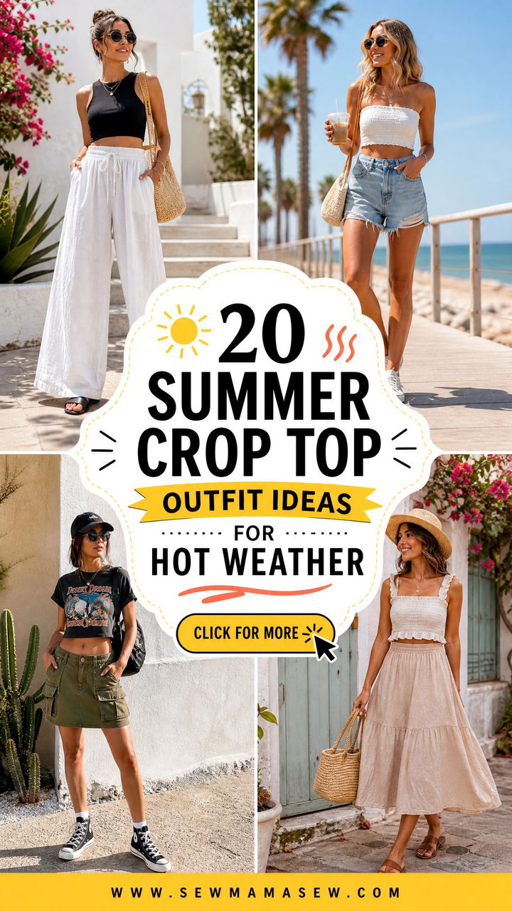 20 Summer Crop Top Outfit Ideas for Hot Weather Made Easy - 20 Summer Crop Top Outfit Ideas for Hot Weather Made Easy