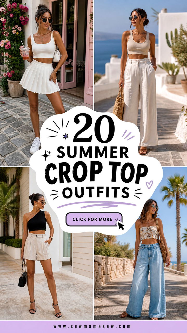20 Summer Crop Top Outfits for Chic Sunny-Day Style - 20 Summer Crop Top Outfits for Chic Sunny-Day Style