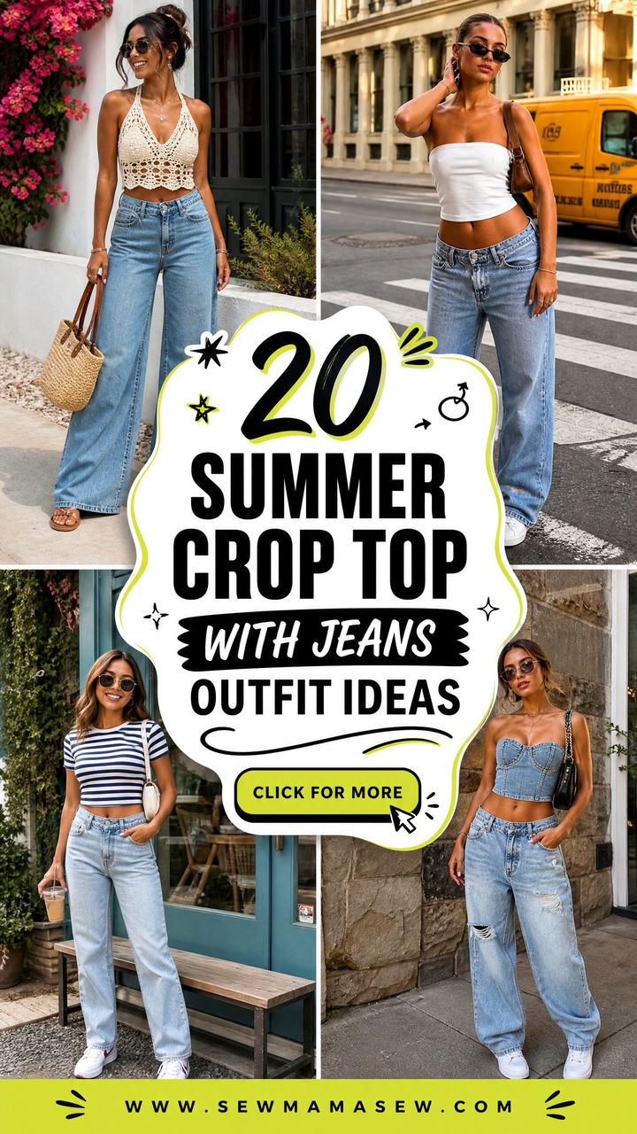 20 Summer Crop Top With Jeans Outfit Ideas for Easy Style - 20 Summer Crop Top With Jeans Outfit Ideas for Easy Style