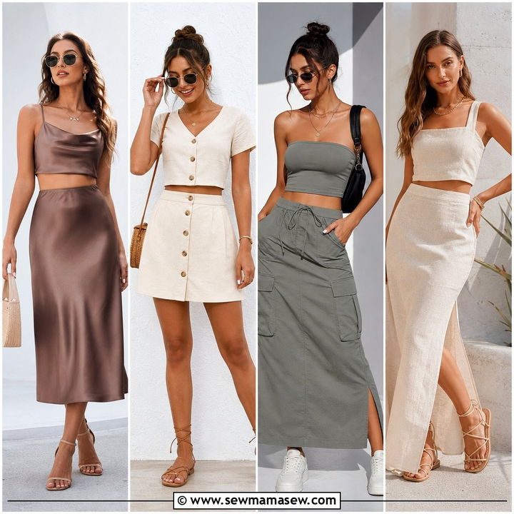 20 Summer Crop Top and Skirt Outfit Ideas for Breezy Style