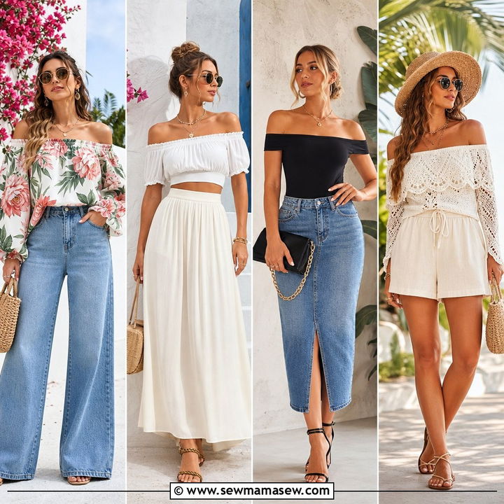 20 Summer Off Shoulder Top Outfit Ideas for Date Nights