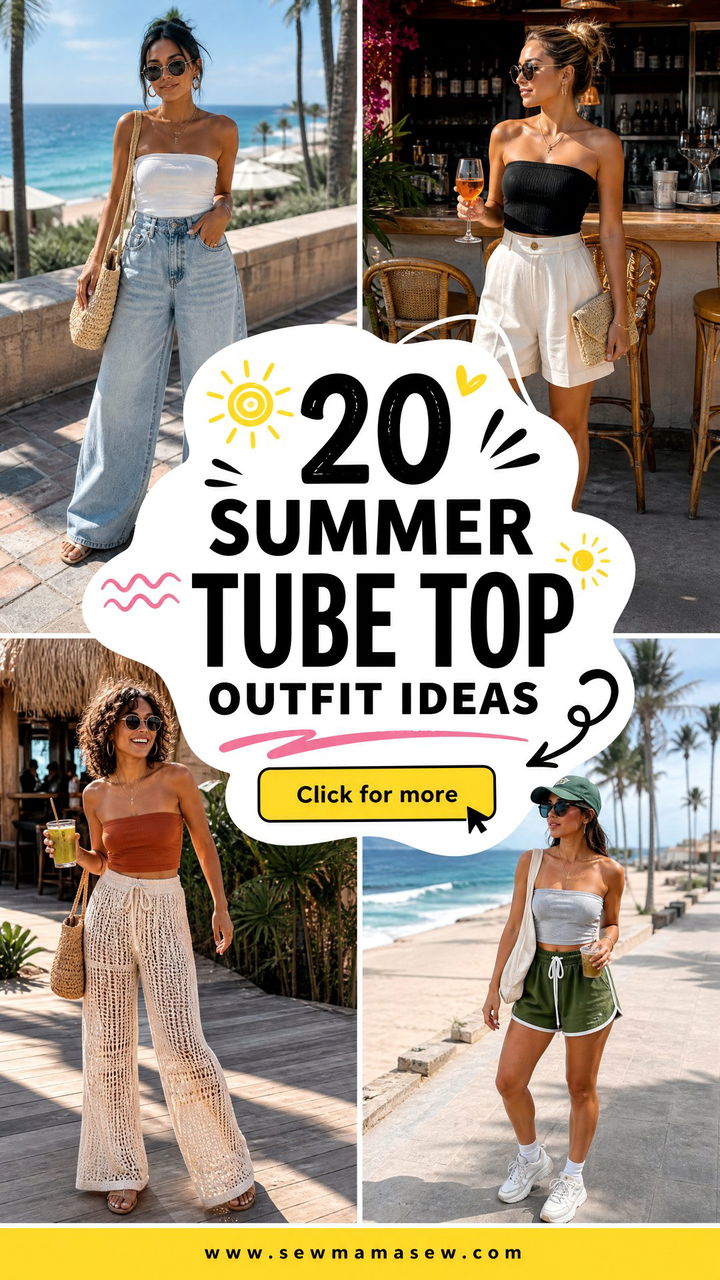 20 Summer Tube Top Outfit Ideas for Chic Beach-to-Bar Style - 20 Summer Tube Top Outfit Ideas for Chic Beach-to-Bar Style