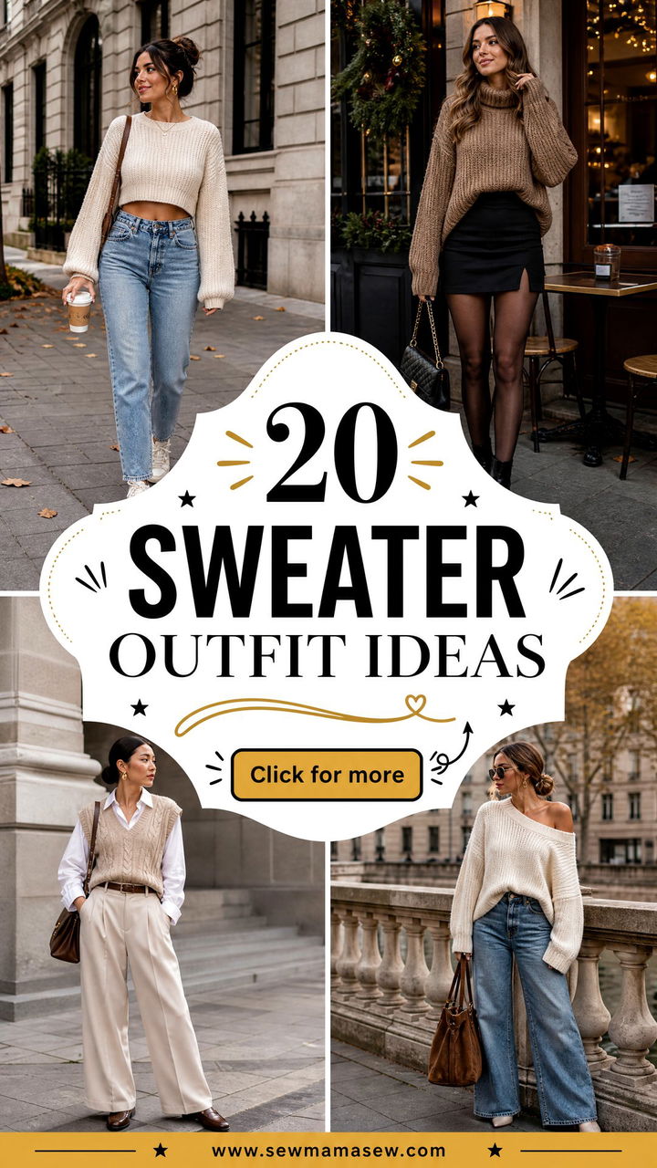 20 Sweater Outfit Ideas for Polished Cold Days This Season - 20 Sweater Outfit Ideas for Polished Cold Days This Season