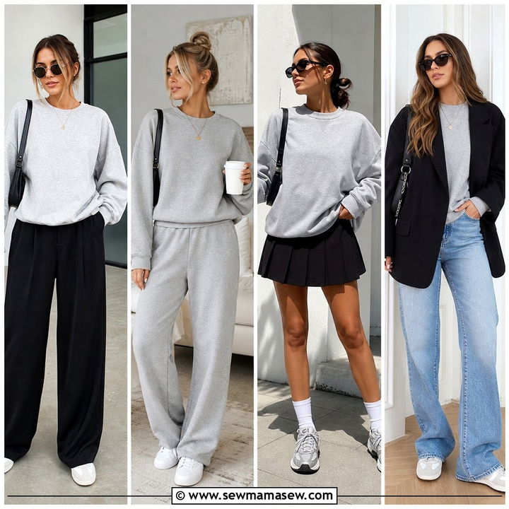 20 Sweatshirt Outfit Ideas for Cozy Looks You'll Live In