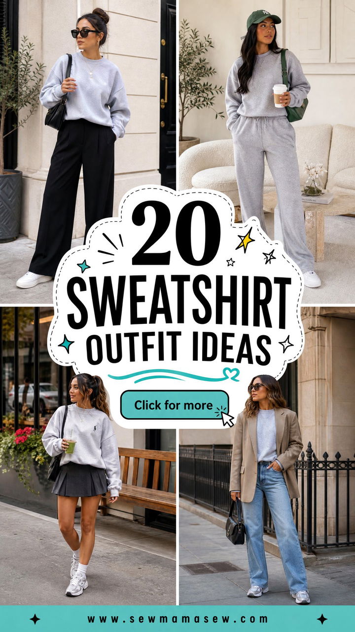 20 Sweatshirt Outfit Ideas for Cozy Looks Youll Live In - 20 Sweatshirt Outfit Ideas for Cozy Looks You'll Live In